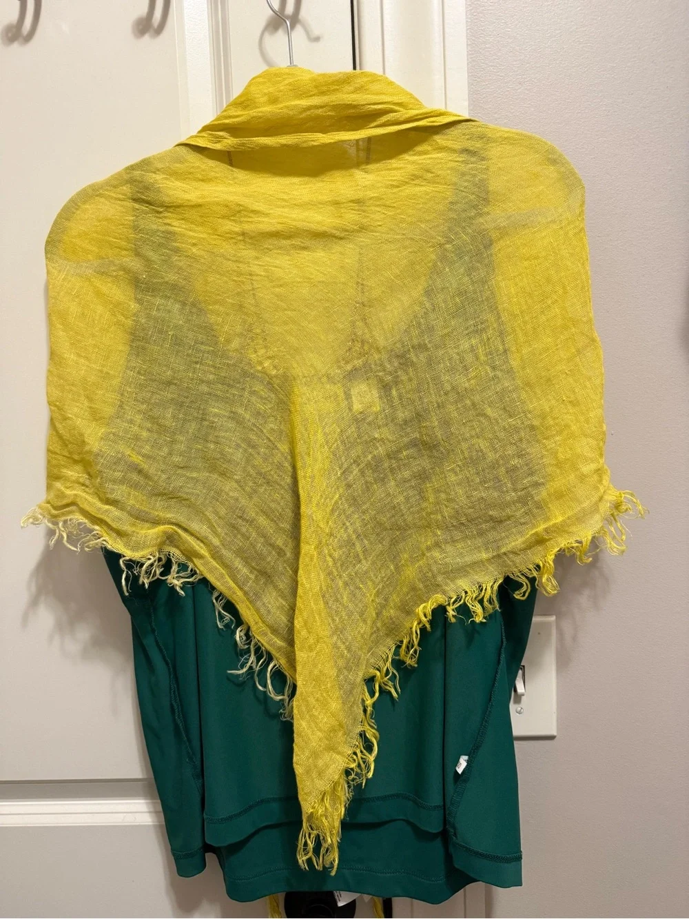 Eileen Fisher Bright Yellow Lightweight Triangular Scarf Wrap